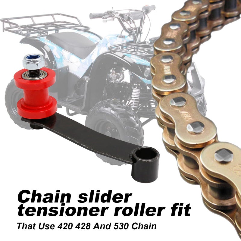 استبدال شداد سلسلة SYOWADA لـ Coolster Atv Go Kart 4 Wheeler 110Cc 125Cc 150Cc 200Cc 250Cc التي تستخدم 420 428 و530 دليل ضبط الموتر المنزلق مع زنبرك - Image 4